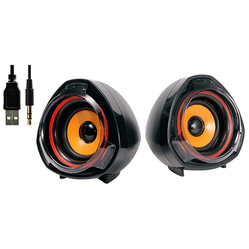 Bocina 2.0 Argom Volcano USB/3,5mm 5W Negro-Rojo 3