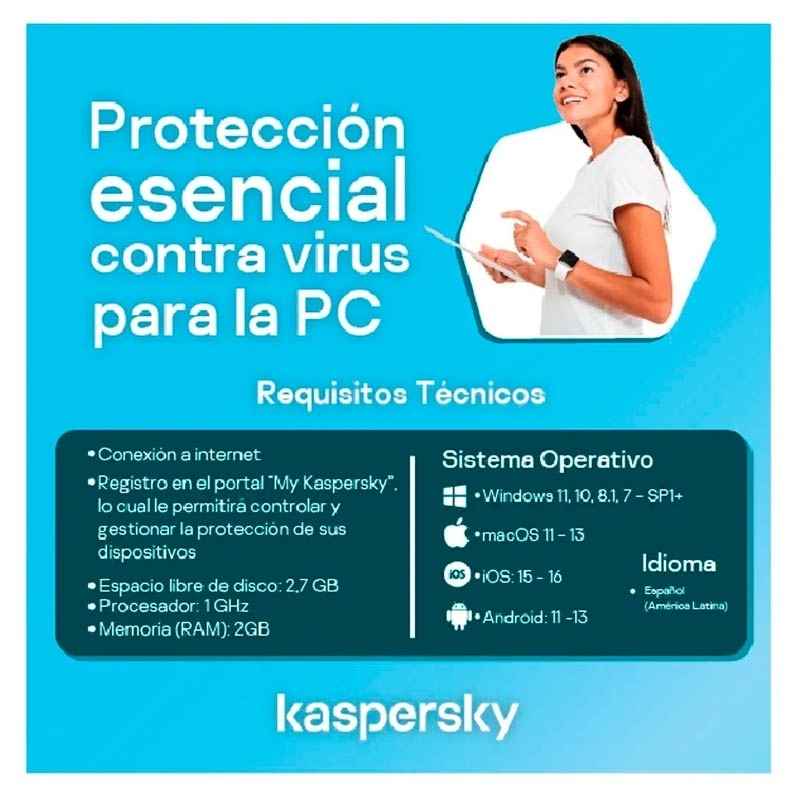 Licencia Kaspersky Standard 3 dispositivos 1 Año ***FISICA*** 3