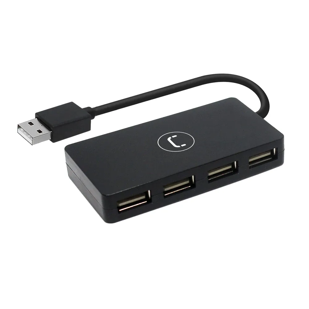 Hub Unno Tekno 4 Puertos USB 2.0 Negro 4