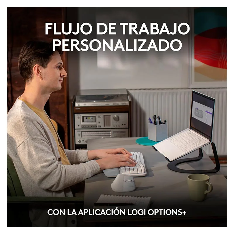 Teclado Inalámbrico Logitech Wave Keys Blanco Español 5