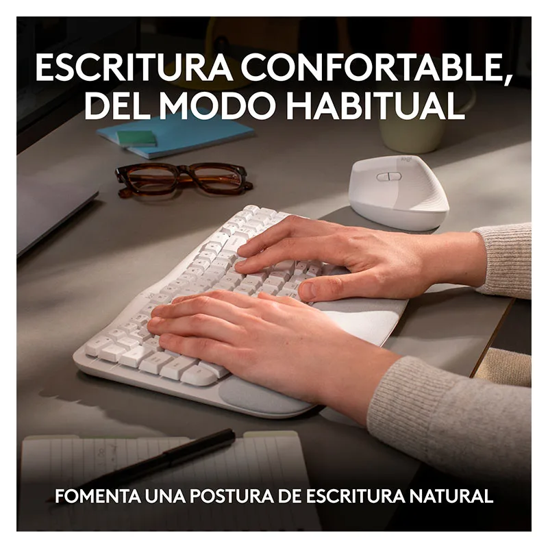 Teclado Inalámbrico Logitech Wave Keys Blanco Español 9