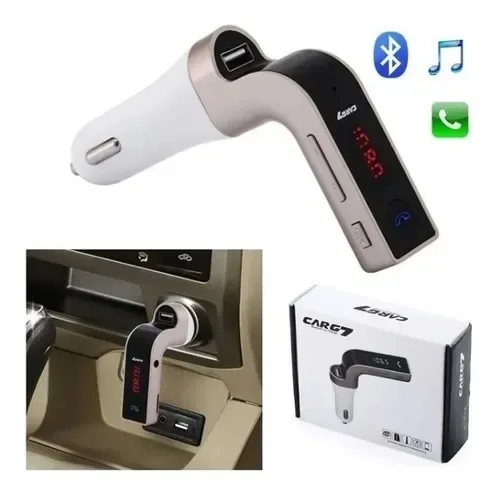TRANSMISOR FM BLUETOOTH G7 DE AUTO 2