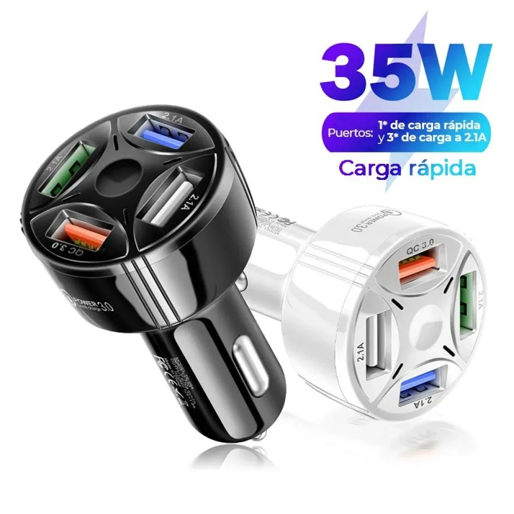 Cargador para Carro de carga rápida USB 2