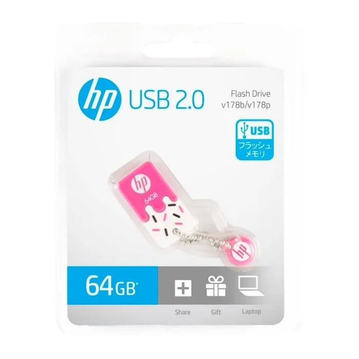 Memoria USB HP 64GB v178p Rosada