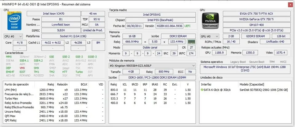 CPU Intel Xeon x3470 2