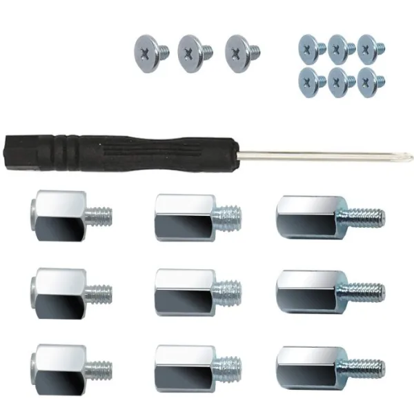 Kit de tornillos para SSD M.2, tornillos Nvme M2 adecuados para Asus ASRock Gigabyte MSI Motherboard y SSD Nvme
