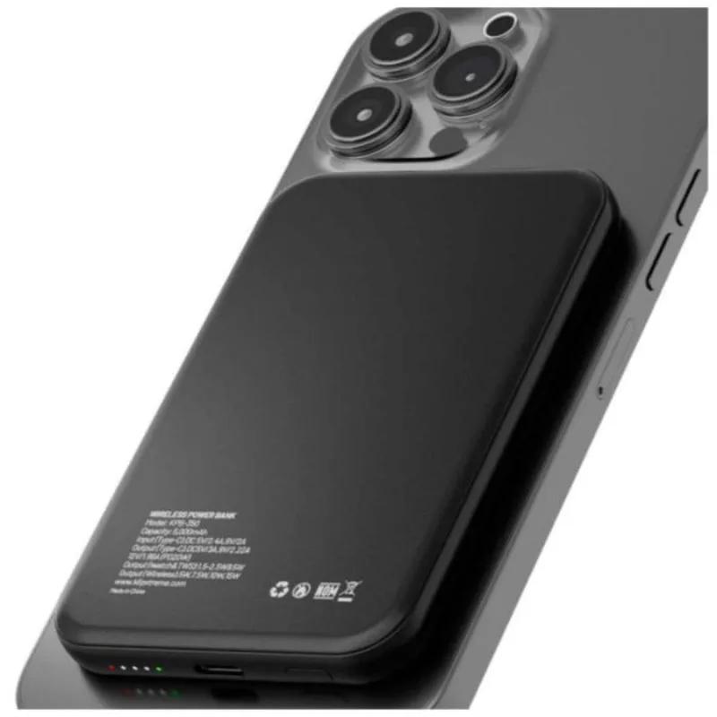 PowerBank Klip Xtreme PowerMag 5000mAh USB-C/Inalámbrico Negro 2