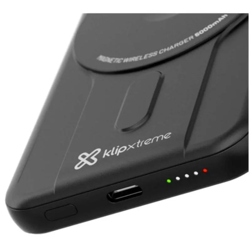 PowerBank Klip Xtreme PowerMag 5000mAh USB-C/Inalámbrico Negro 4