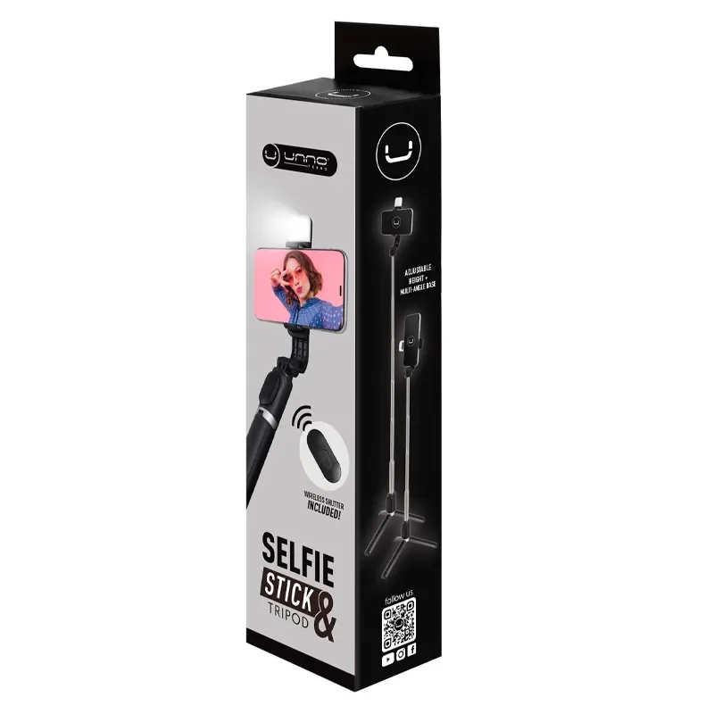 Selfie Stick y Trípode Unno Tekno 39" Bluetooth PH1804BK - Negro 2