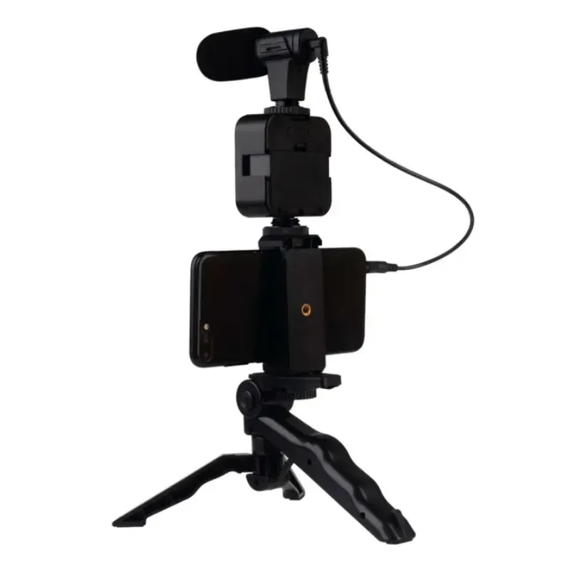 Trípode VTA+ con Luz LED y Micrófono 3.5mm para Celular - Negro 2