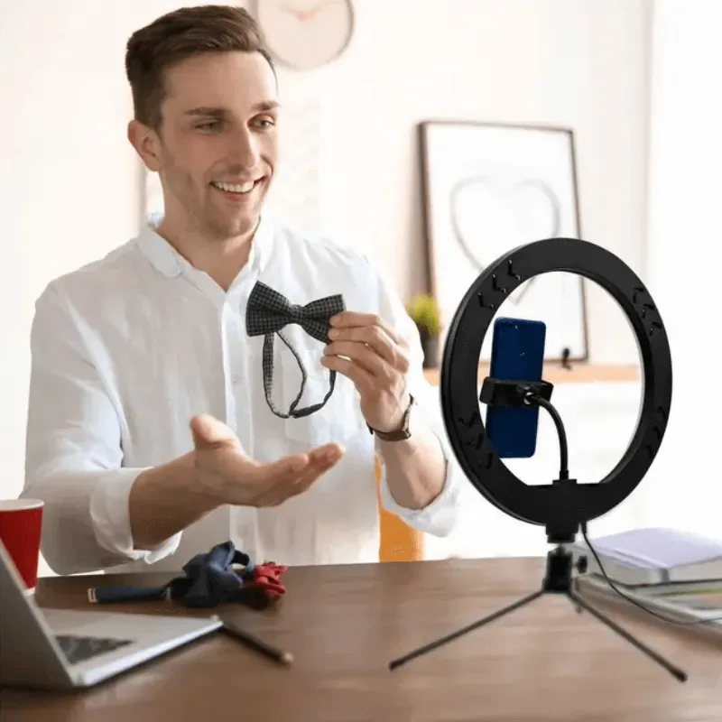 Aro de Luz VTA+ 12" con Trípode para Celular y Control Bluetooth - Negro 5