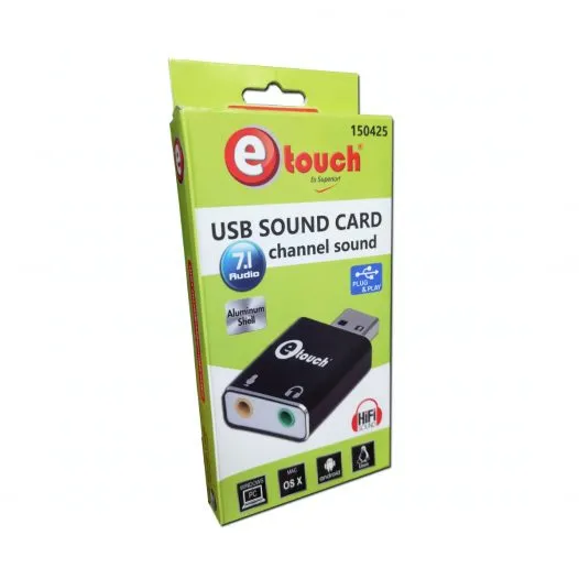 Adaptador USB de sonido MULTICANAL (7 canales) ETOUCH