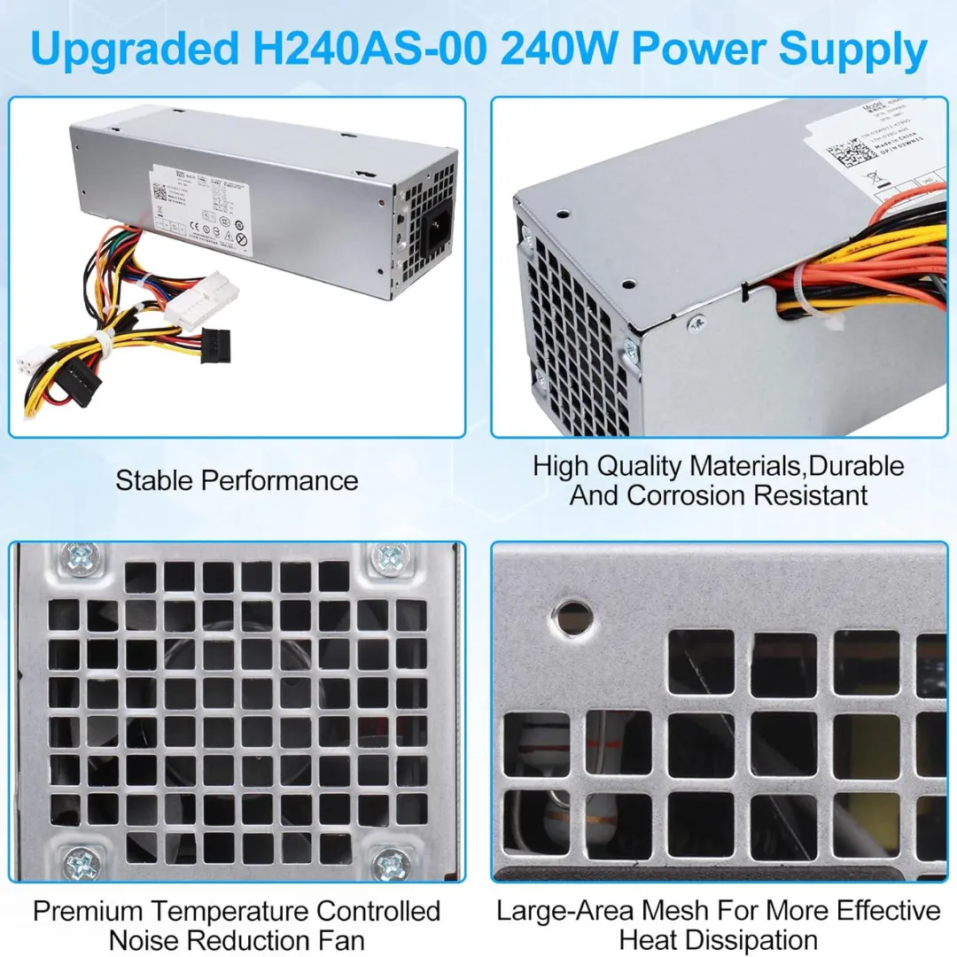 fuente de alimentación PSU para Dell OptiPlex 390 790 960 990 3010 7010 9010 d04s SFF s-union 240 W