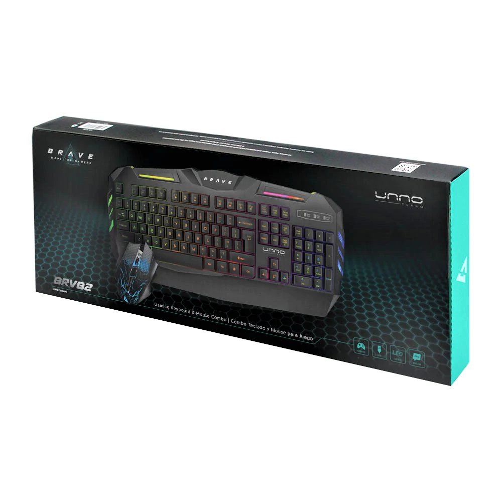 BRAVE BRV82 – COMBO DE TECLADO Y RATÓN PARA JUEGOS KB6782BK
