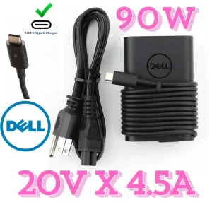 Cargador Dell Original USB-C 90W (20V 4.5A) para XPS, Latitude y más | Guatemala