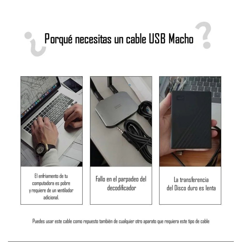 Cable USB Macho a macho 5