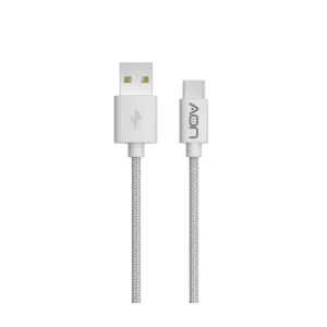 Cable USB a USB-C AON AO-CB-4001 3.5 Metros Trenzado Blanco