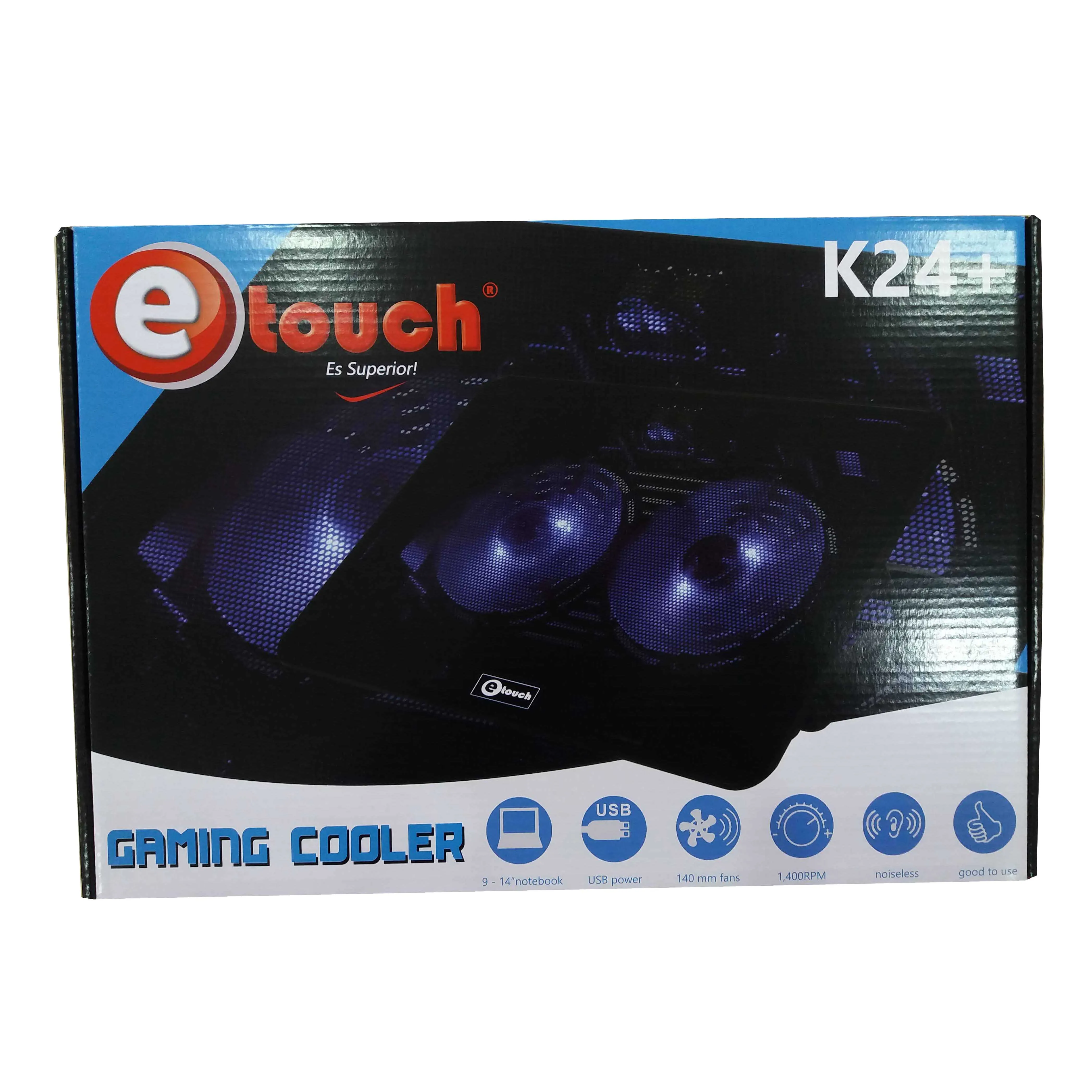 ENFRIADOR GAMER K24 +LUZ LED ETOUCH 3