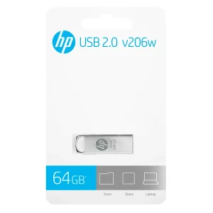 Memoria USB HP 64GB v206W 2.0 Flash Drives Plateado