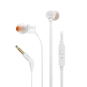 JBL T110 – Auriculares internos con micro – en oreja blanca