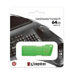 Memoria USB Kingston 64GB DataTraveler Exodia M 3.2 Neon Verde