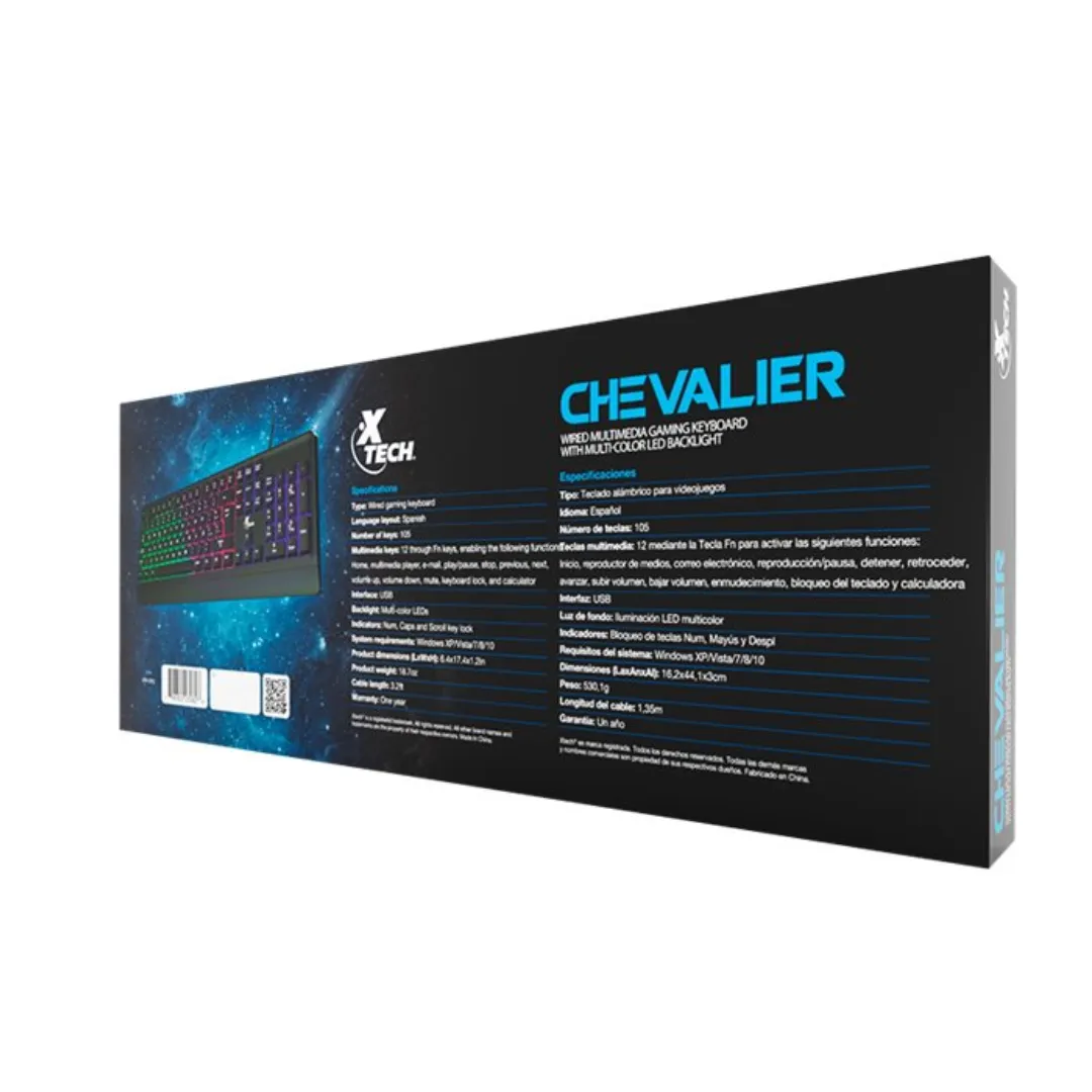 Xtech Chevalier – Teclado Gaming Multimedia Retroiluminado