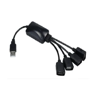 Xtech – Cable USB – Adaptador USB tipo A de 4 pines a concentrador de 4 USB