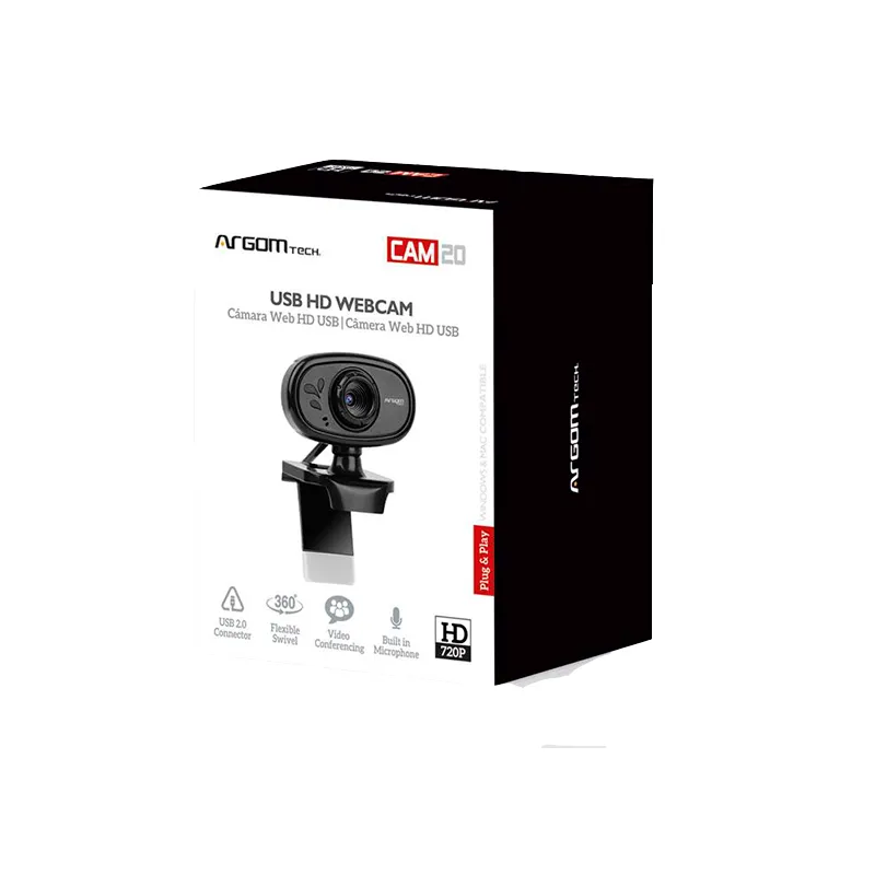 Cámara Web Argom CAM20 720p USB ARG-WC-9120BK