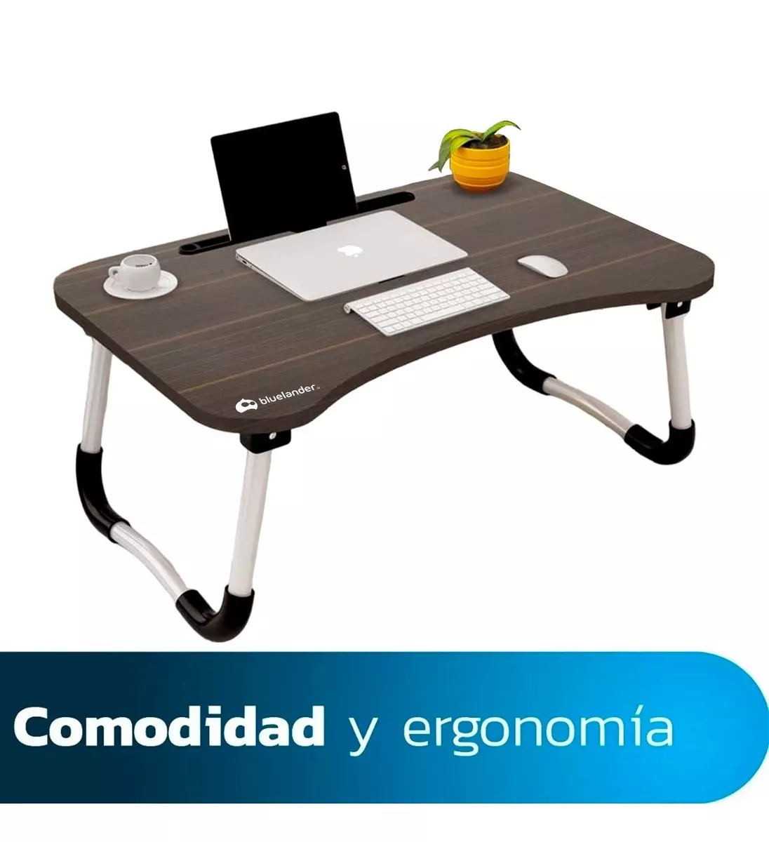Mesa Plegable Portátil Para Laptop/cama Multiusos Escritorio negro