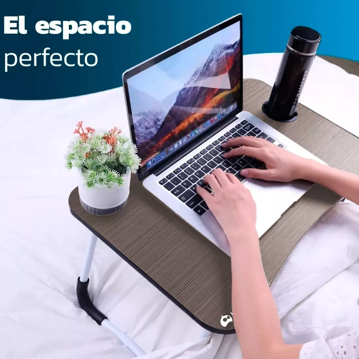 Mesa Plegable Portátil Para Laptop/cama Multiusos Escritorio negro