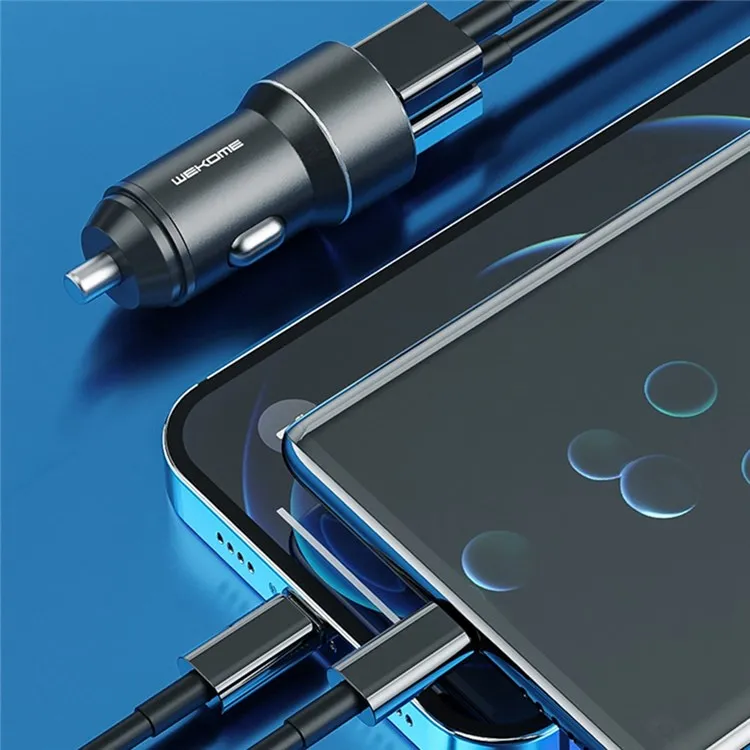 CARGADOR DE CARRO WEKOM DUAL USB WP-C36 15W