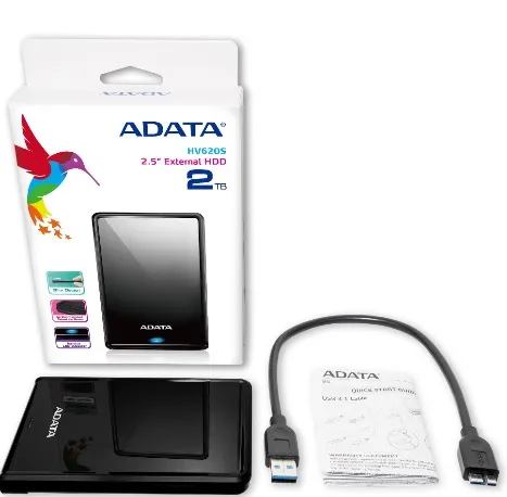 💽 ADATA HV620S 2TB – Disco Duro Externo USB 3.2 Gen 1 (Negro)