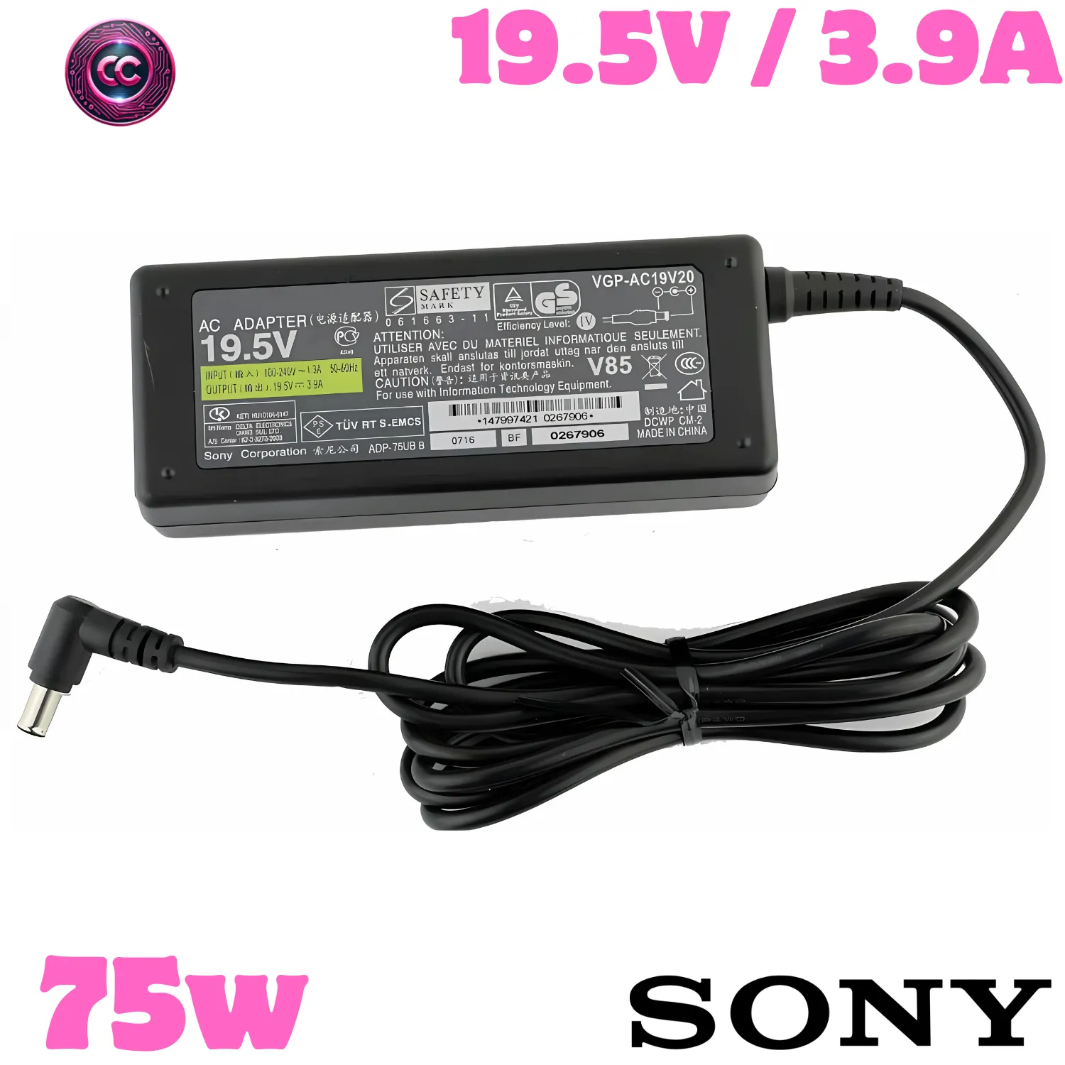 cargador Sony VAIO PCG-7174L 75W original