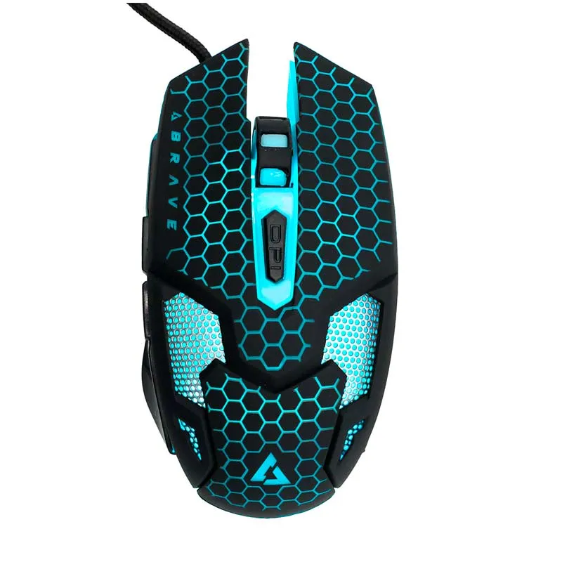 Teclado y Mouse Gaming Alámbrico Unno Tekno Brave Negro USB Ingles + Mousepad