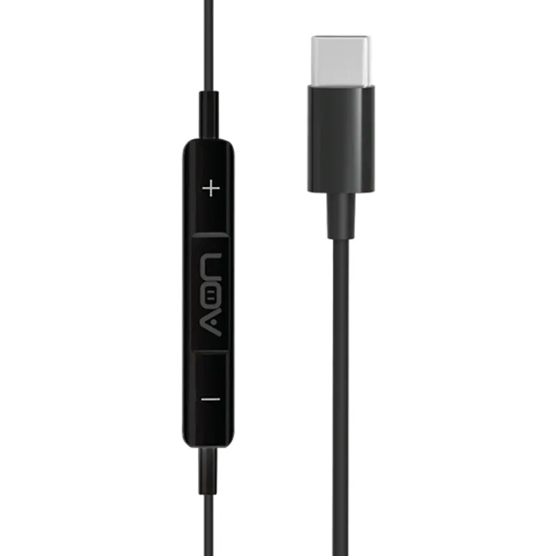 Audífonos AON USB-C In-ear Boom Buds con Micrófono Negro