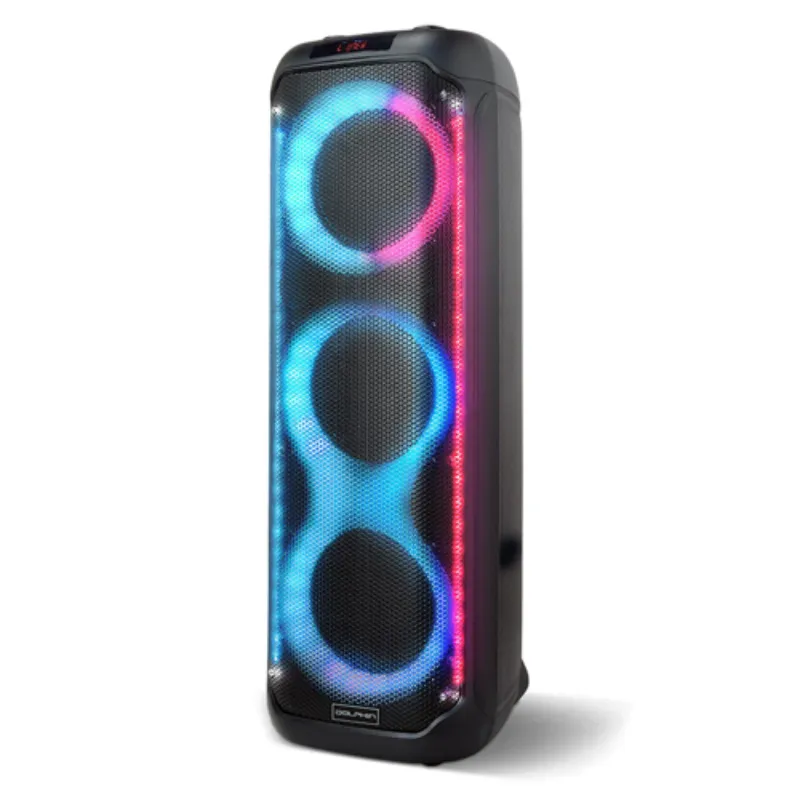 Bocina Dolphin KP-380 Karaoke Speaker Triple 8″ Bluetooth 3800W Negro