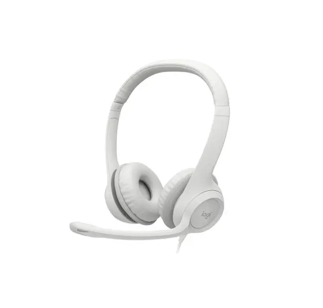 Headset Logitech H390 con Conexión USB y Micrófono (Blanco)