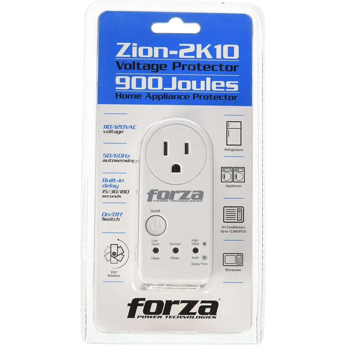 Protector De Voltaje De 1 Salida, 120V, 1800W, FVP-1201B Forza
