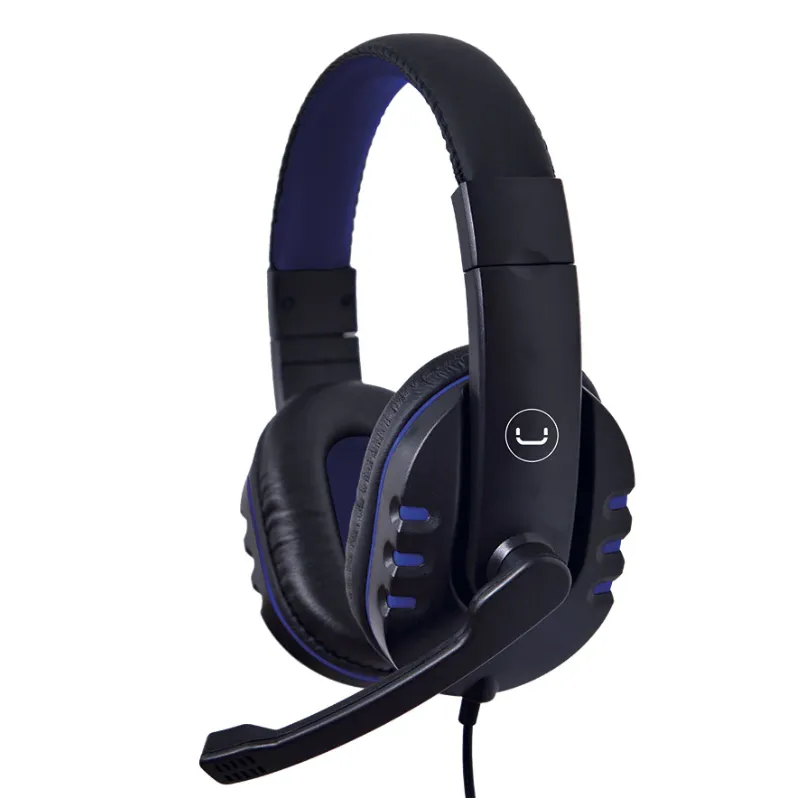 Audífonos Tipo Headset Unno Tekno HS7214BL USB Ace14 con Micrófono Negro-Azul