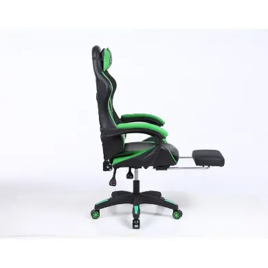 Silla Gaming Max Negro-Verde 220Lb GL2 Con Reposa Pies Nenotech