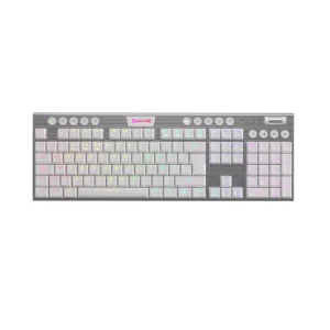 Teclado Redragon Gaming Horus Usb-c Blanco Rgb Switch Rojo K619W Mecanico