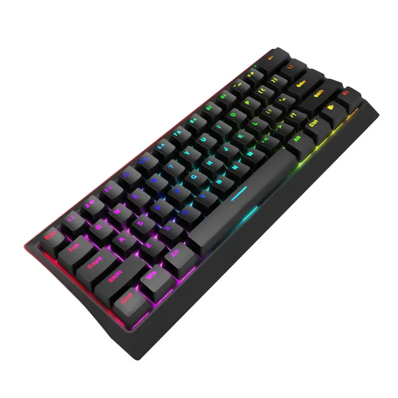 Teclado Marvo Gaming Usb Tipo-C Negro Rainbow Switch Rojo Kg962Sp-R Mecanico 60% Anti-Ghosting