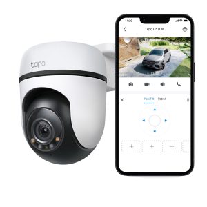Cámara de Vigilancia Wi-Fi de 360 Grados para Exteriores con Vista 2K y Detección IA