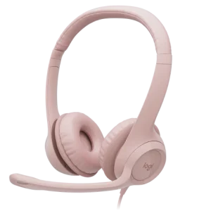 Headset Logitech H390 con Conexión USB y Micrófono (Rosado)