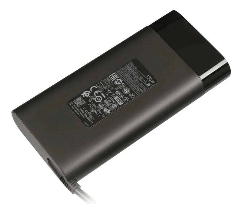 Cargador HP 135W original  Color Negro 110/220V 19.5 V x 6.9AM punta azul