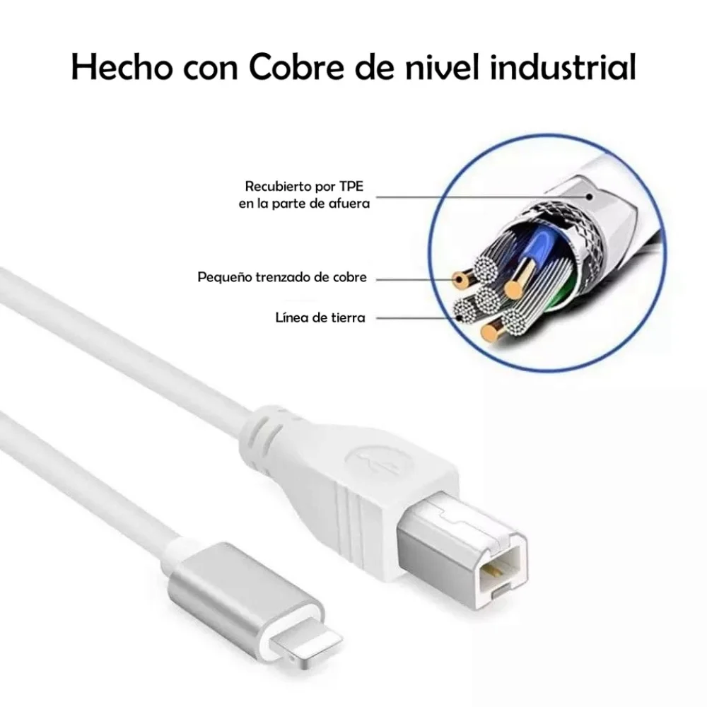 USB B MIDI a lightning