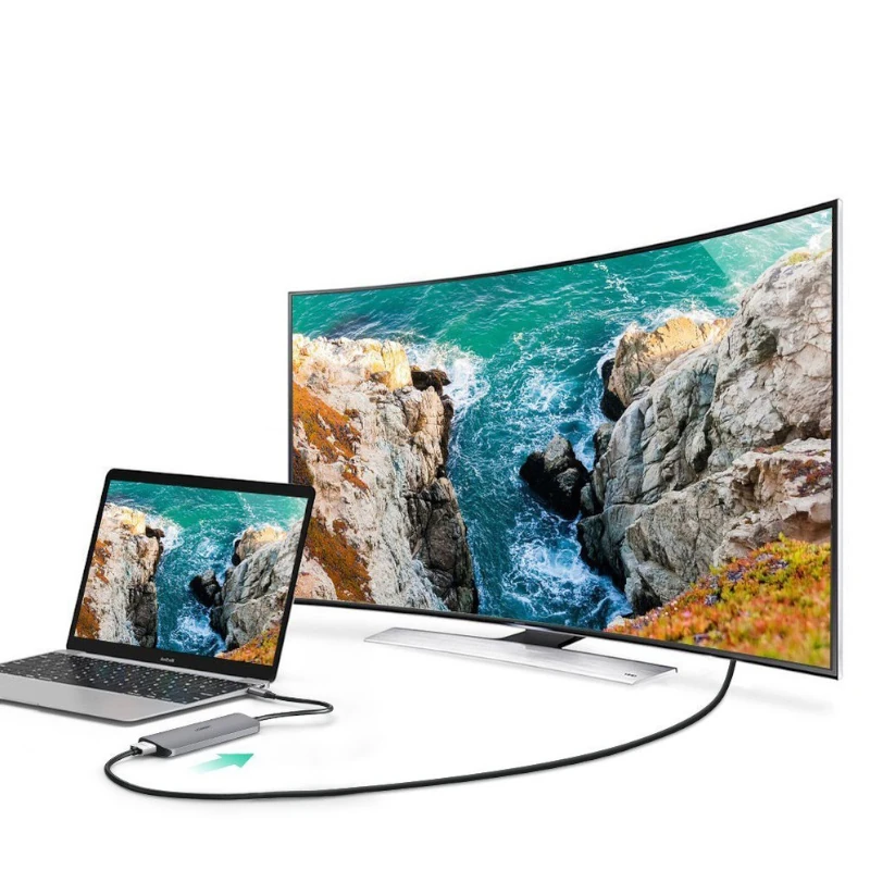 Hub Usb-C 4 Puertos + Hdmi Negro Cm136 Ugreen