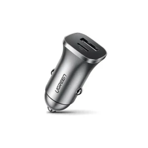 Cargador Usb Para Carro 1Usb-A+1Usb-C Gris 18W Cd130 Ugreen